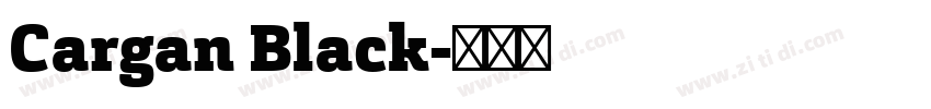 Cargan Black字体转换